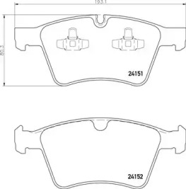 Комплект тормозных колодок BREMBO P 50 115