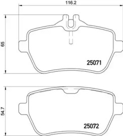 Комплект тормозных колодок BREMBO P 50 117