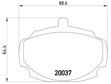 Комплект тормозных колодок BREMBO P 52 001