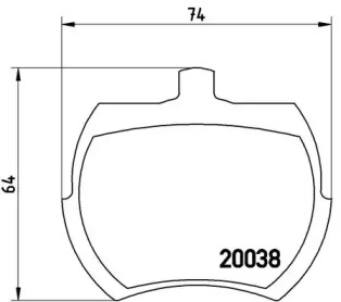 Комплект тормозных колодок BREMBO P 52 002