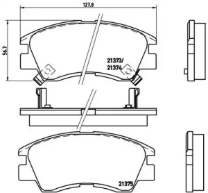 Комплект тормозных колодок BREMBO P 54 008