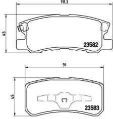 Комплект тормозных колодок BREMBO P 54 031