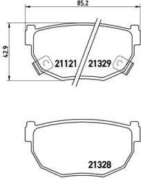 Комплект тормозных колодок BREMBO P 56 010