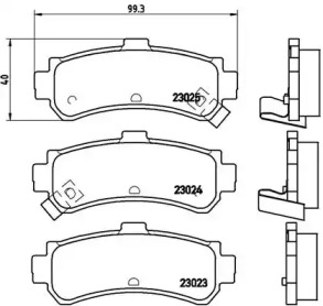 Комплект тормозных колодок BREMBO P 56 035