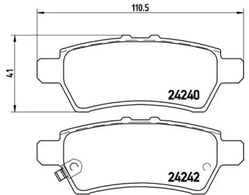 Комплект тормозных колодок BREMBO P 56 060