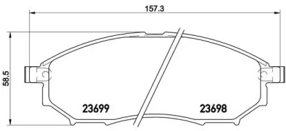 Комплект тормозных колодок BREMBO P 56 094