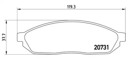 Комплект тормозных колодок BREMBO P 59 007