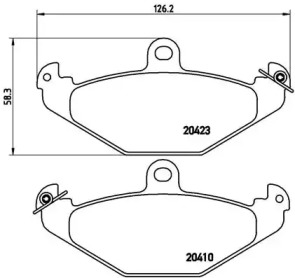 Комплект тормозных колодок BREMBO P 59 026