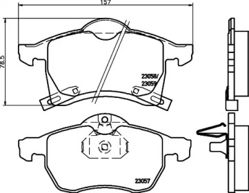 Комплект тормозных колодок BREMBO P 59 032