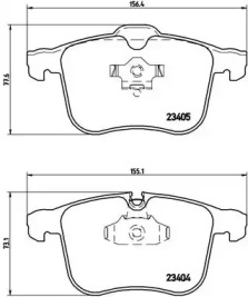 Комплект тормозных колодок BREMBO P 59 049