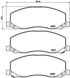 Комплект тормозных колодок BREMBO P 59 058