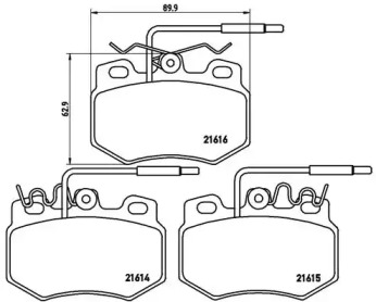 Комплект тормозных колодок BREMBO P 61 041