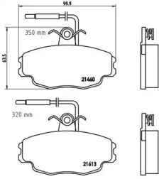 Комплект тормозных колодок BREMBO P 61 043