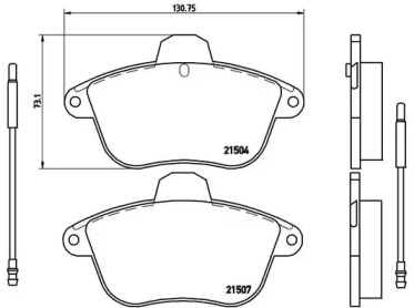 Комплект тормозных колодок BREMBO P 61 046