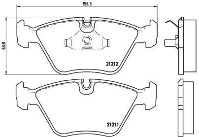 Комплект тормозных колодок BREMBO P 61 049