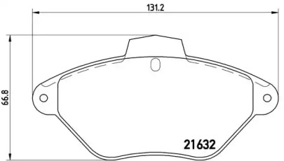 Комплект тормозных колодок BREMBO P 61 053