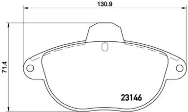 Комплект тормозных колодок BREMBO P 61 055