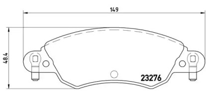 Комплект тормозных колодок BREMBO P 61 070