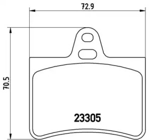 Комплект тормозных колодок BREMBO P 61 073