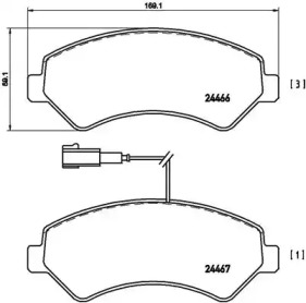 Комплект тормозных колодок BREMBO P 61 094