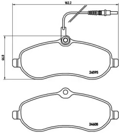 Комплект тормозных колодок BREMBO P 61 096