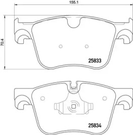 Комплект тормозных колодок BREMBO P 61 123