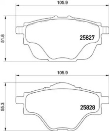 Комплект тормозных колодок BREMBO P 61 124