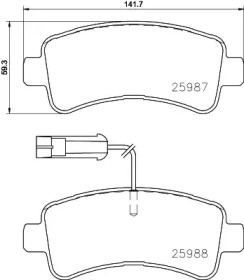 Комплект тормозных колодок BREMBO P 61 130