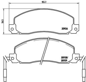 Комплект тормозных колодок BREMBO P 68 006