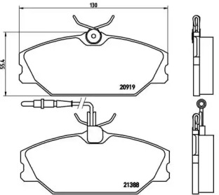 Комплект тормозных колодок BREMBO P 68 014