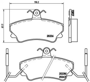 Комплект тормозных колодок BREMBO P 68 019