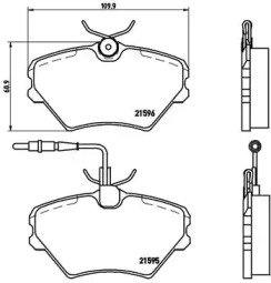 Комплект тормозных колодок BREMBO P 68 022