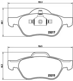 Комплект тормозных колодок BREMBO P 68 029