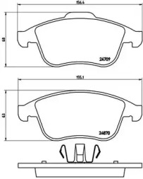 Комплект тормозных колодок BREMBO P 68 045