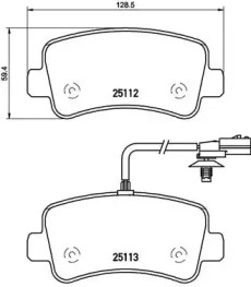 Комплект тормозных колодок BREMBO P 68 063