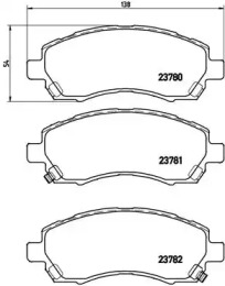 Комплект тормозных колодок BREMBO P 78 009