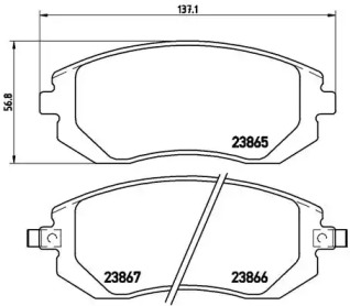 Комплект тормозных колодок BREMBO P 78 013