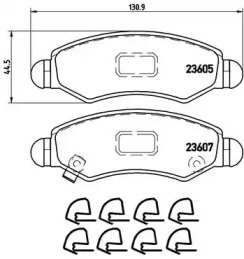 Комплект тормозных колодок BREMBO P 79 015