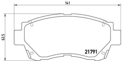 Комплект тормозных колодок BREMBO P 83 027