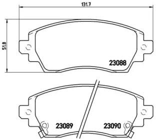 Комплект тормозных колодок BREMBO P 83 042