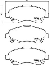 Комплект тормозных колодок BREMBO P 83 046