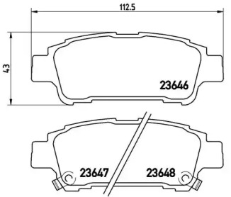 Комплект тормозных колодок BREMBO P 83 056