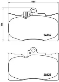 Комплект тормозных колодок BREMBO P 83 072