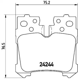 Комплект тормозных колодок BREMBO P 83 076