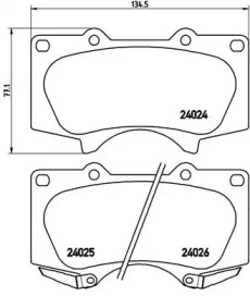 Комплект тормозных колодок BREMBO P 83 102