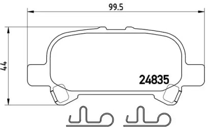 Комплект тормозных колодок BREMBO P 83 110