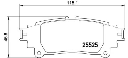 Комплект тормозных колодок BREMBO P 83 132