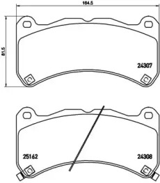 Комплект тормозных колодок BREMBO P 83 146