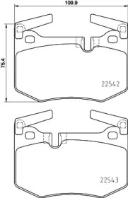 Комплект тормозных колодок BREMBO P 83 164