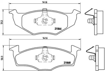 Комплект тормозных колодок BREMBO P 85 031